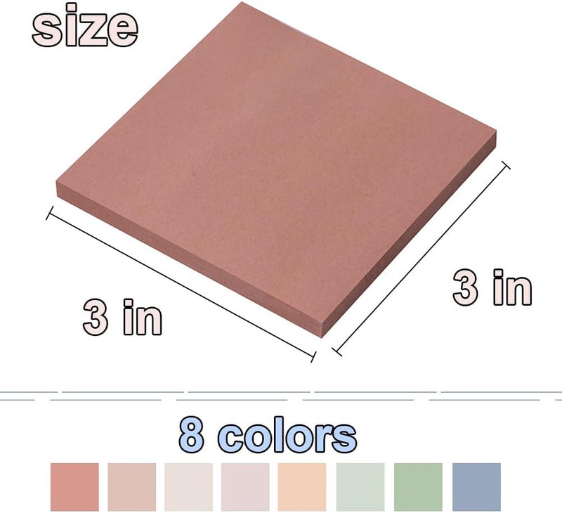 Kozerite (16 Pack) Pop Up Sticky Notes 3x3 in Accordion Stickies Super Sticking Power Memo Pads Vintage Colors - Image 3